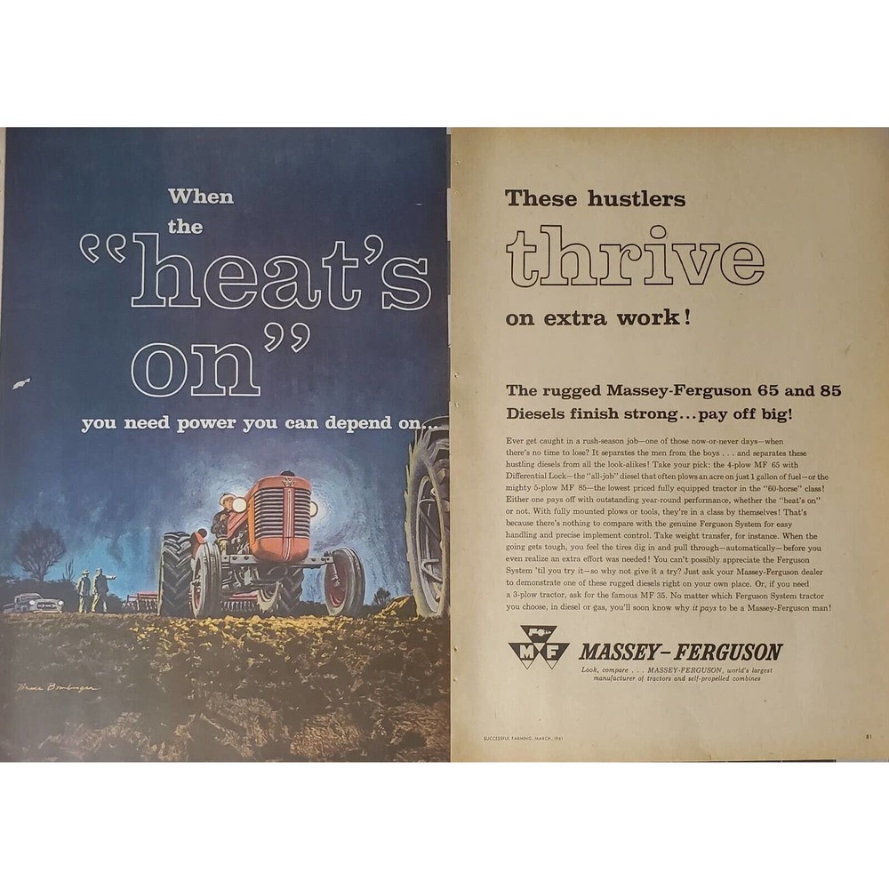 Massey Ferguson Tractor Advertisement 1961